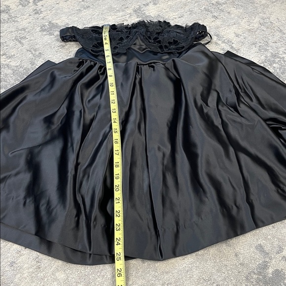 NWT For Love & Lemons Virginia Satin Lace Babydoll Strapless Dress with Gloves M - Picture 11 of 16